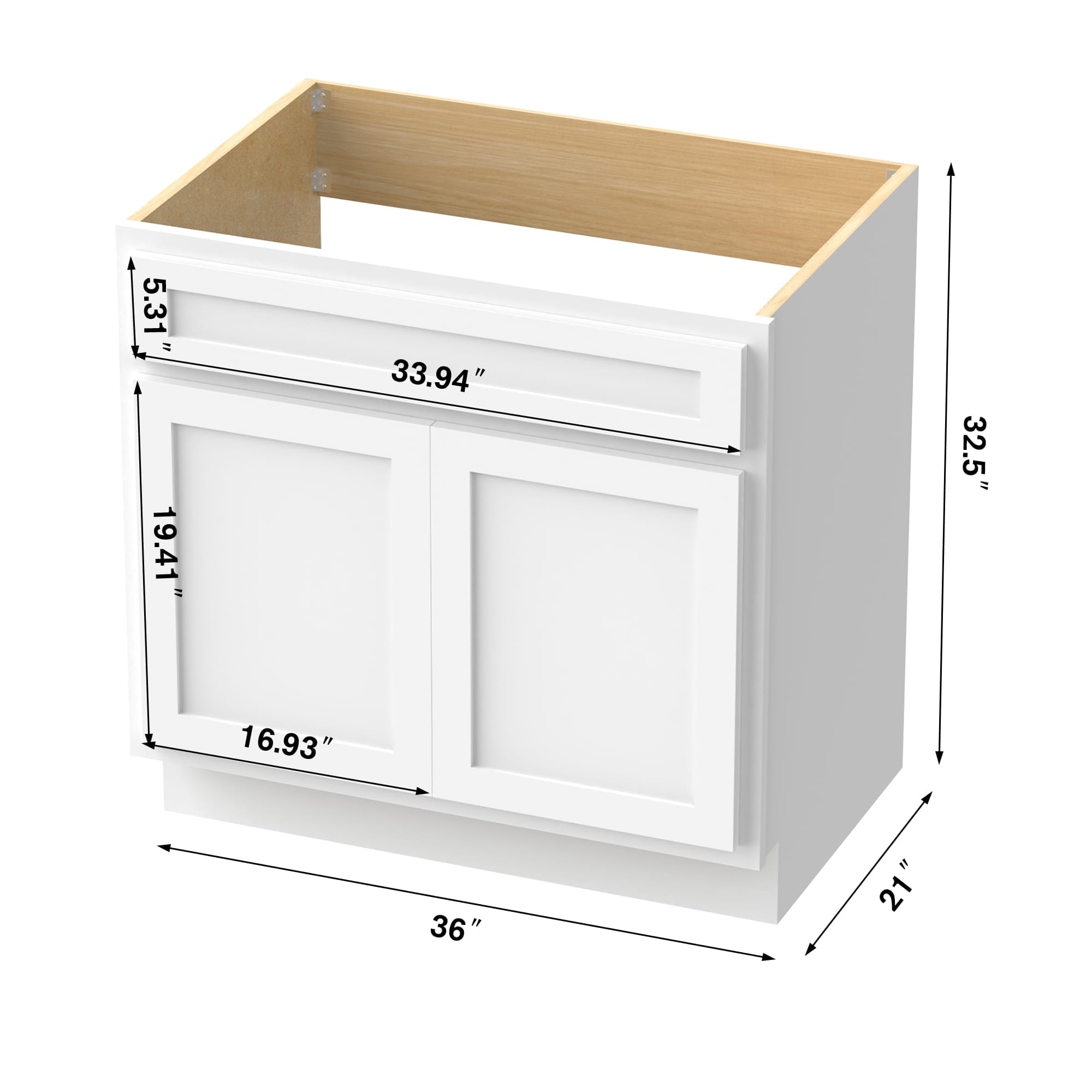 Meuble-lavabo simple de 36 pouces Vanity Art