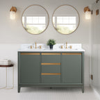 Meuble-lavabo de salle de bain Vanity Art avec lavabo en céramique et plateau en marbre reconstitué