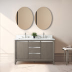Meuble-lavabo de salle de bain Vanity Art avec lavabo en céramique et plateau en marbre reconstitué