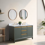 Meuble-lavabo de salle de bain Vanity Art avec lavabo en céramique et plateau en marbre reconstitué