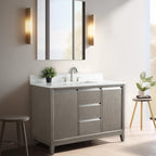 Meuble-lavabo de salle de bain Vanity Art avec lavabo en céramique et plateau en marbre reconstitué