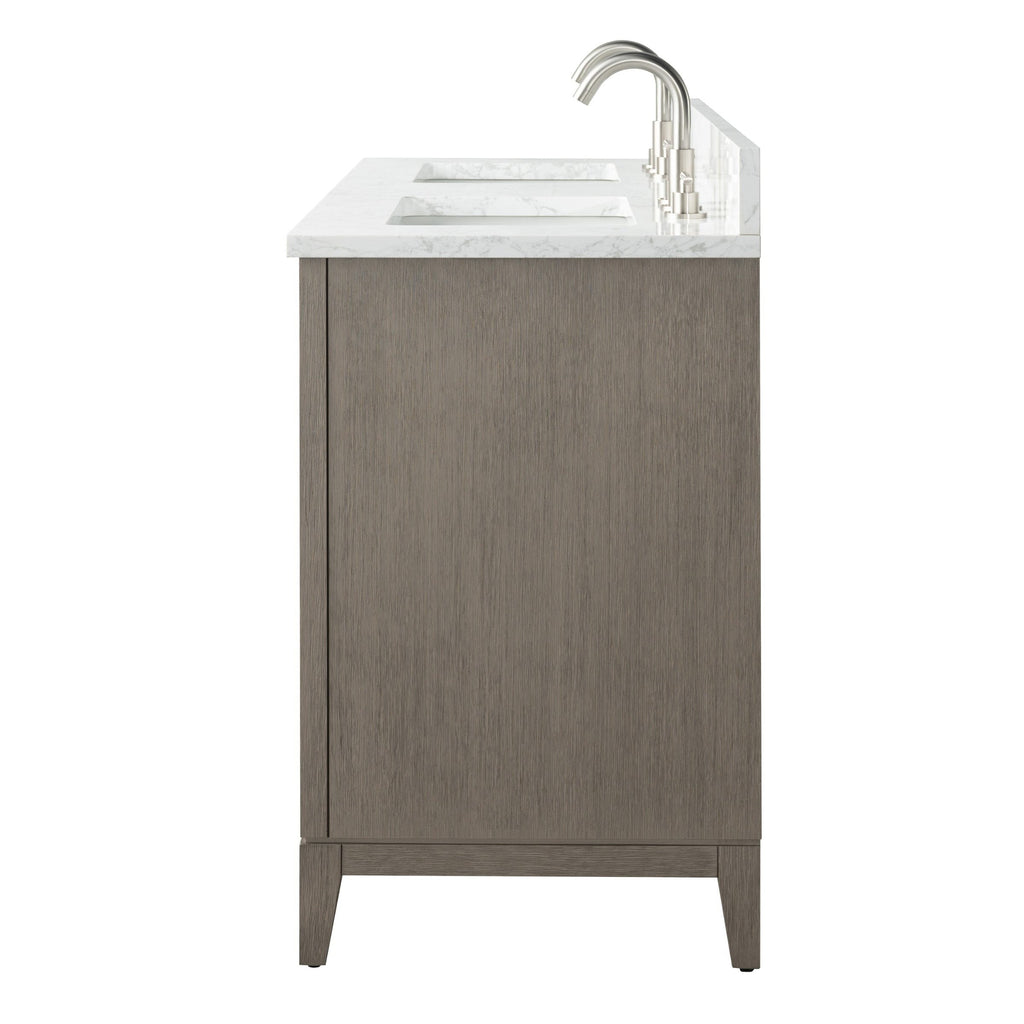 Meuble-lavabo de salle de bain Vanity Art avec lavabo en céramique et plateau en marbre reconstitué