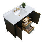 Meuble-lavabo de salle de bain Vanity Art avec lavabo en céramique et plateau en marbre reconstitué