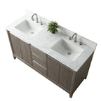 Meuble-lavabo de salle de bain Vanity Art avec lavabo en céramique et plateau en marbre reconstitué
