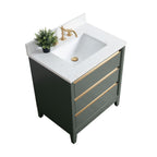 Meuble-lavabo de salle de bain Vanity Art avec lavabo en céramique et plateau en marbre reconstitué