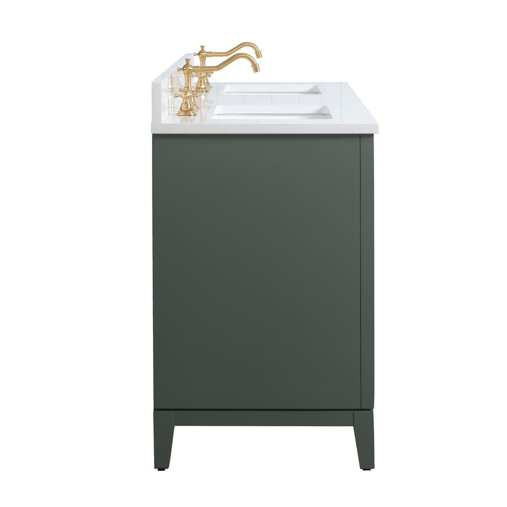 Meuble-lavabo de salle de bain Vanity Art avec lavabo en céramique et plateau en marbre reconstitué