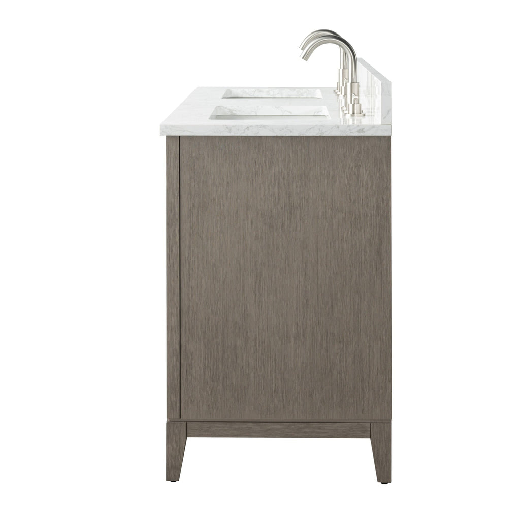 Meuble-lavabo de salle de bain Vanity Art avec lavabo en céramique et plateau en marbre reconstitué