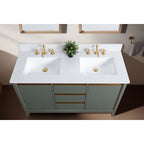 Meuble-lavabo de salle de bain Vanity Art avec lavabo en céramique et plateau en marbre reconstitué
