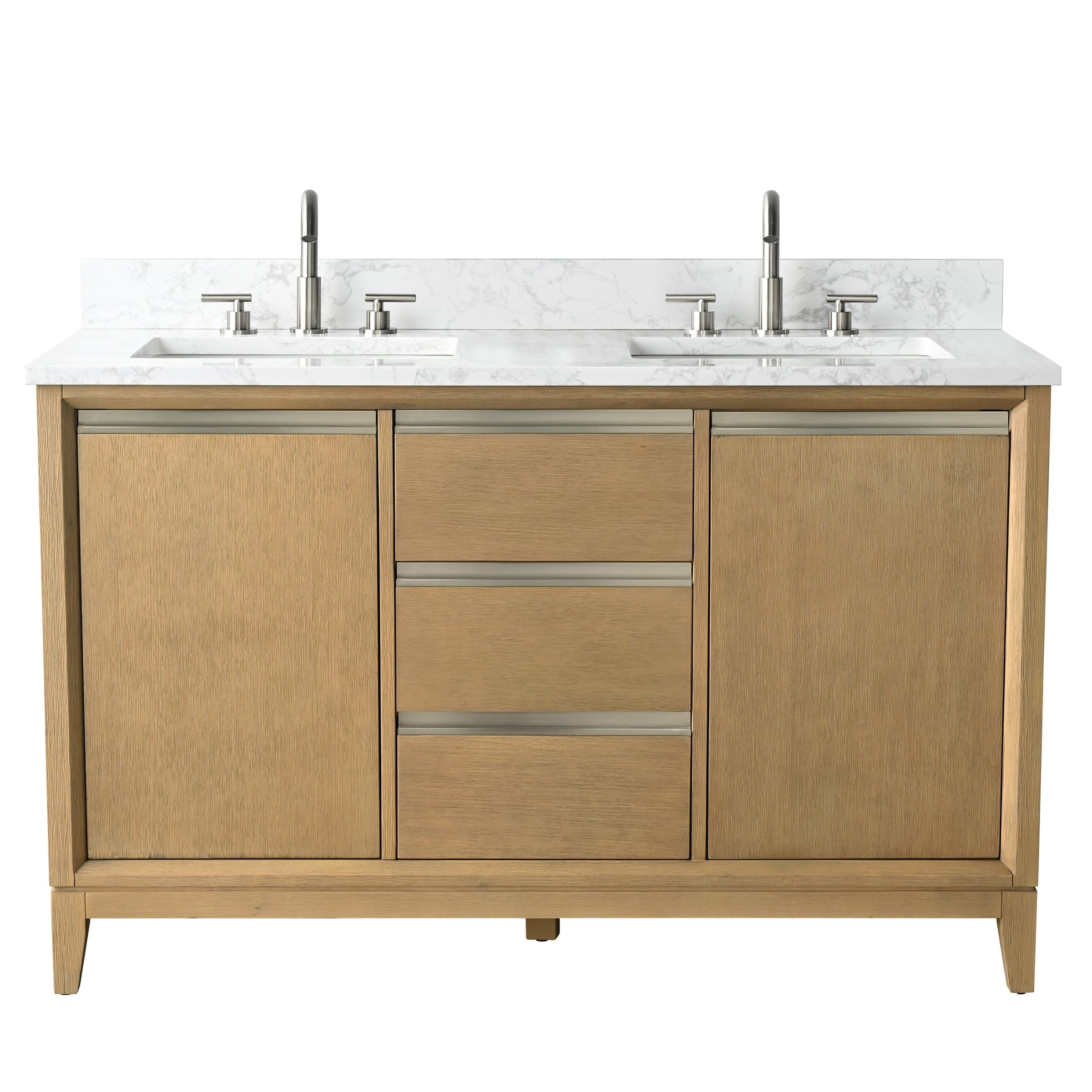 Meuble-lavabo de salle de bain Vanity Art avec lavabo en céramique et plateau en marbre reconstitué