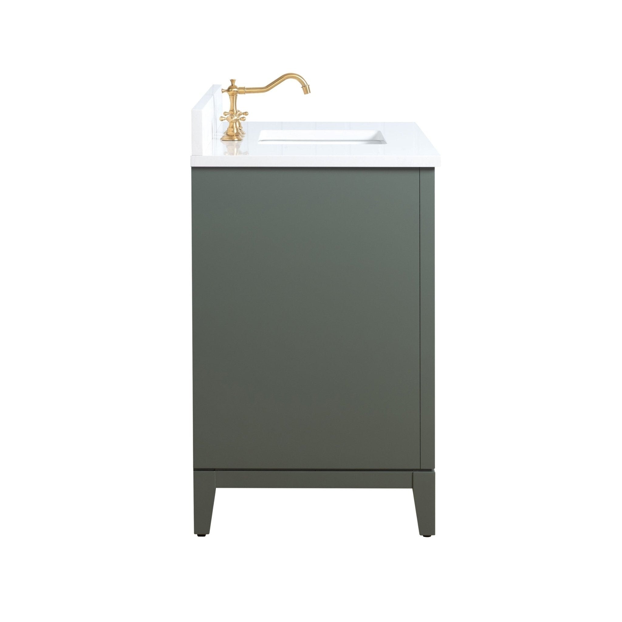 Meuble-lavabo de salle de bain Vanity Art avec lavabo en céramique et plateau en marbre reconstitué