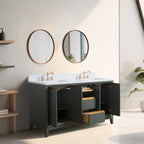 Meuble-lavabo de salle de bain Vanity Art avec lavabo en céramique et plateau en marbre reconstitué