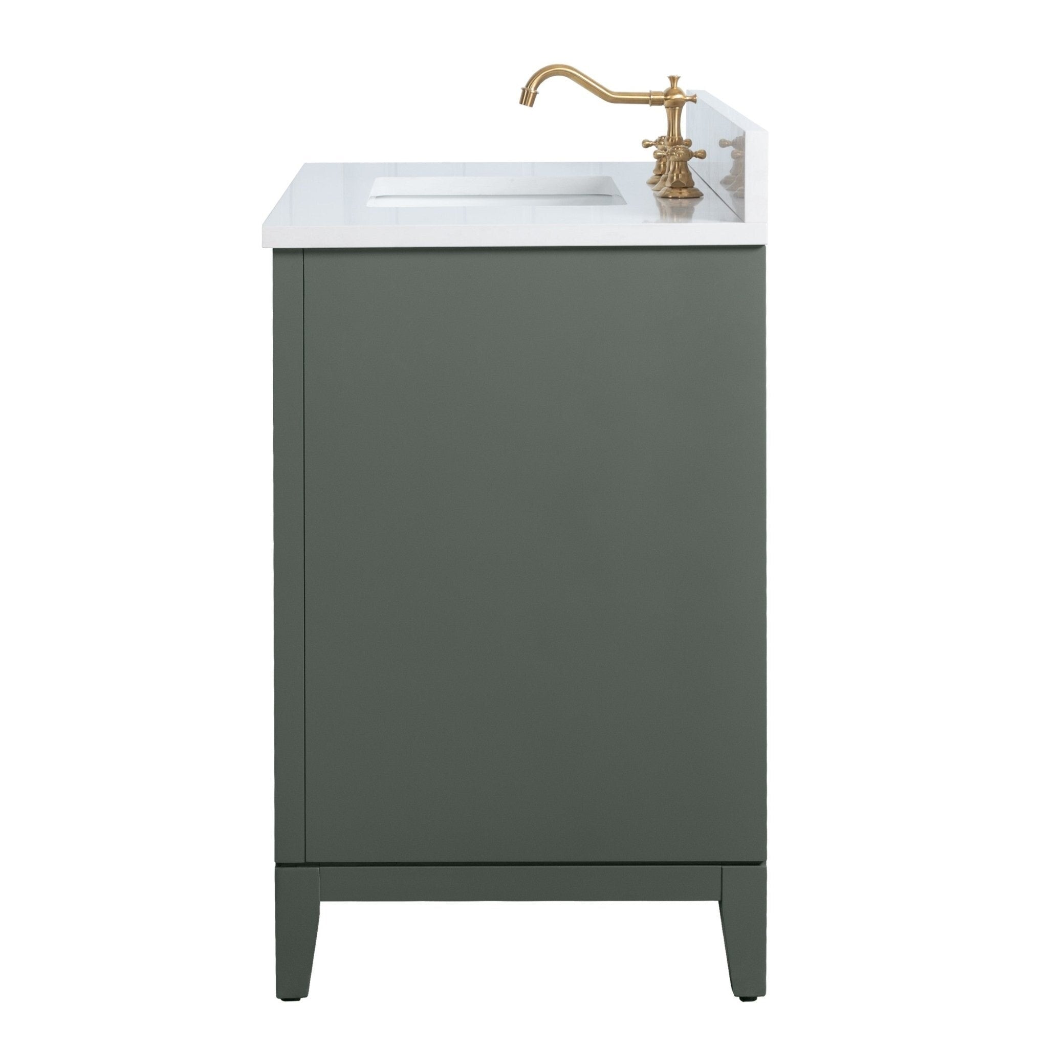 Meuble-lavabo de salle de bain Vanity Art avec lavabo en céramique et plateau en marbre reconstitué