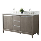 Meuble-lavabo de salle de bain Vanity Art avec lavabo en céramique et plateau en marbre reconstitué