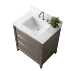 Meuble-lavabo de salle de bain Vanity Art avec lavabo en céramique et plateau en marbre reconstitué