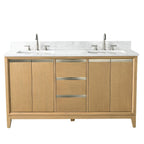 Meuble-lavabo de salle de bain Vanity Art avec lavabo en céramique et plateau en marbre reconstitué