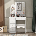 Ensemble de coiffeuse avec miroir et lampe, coiffeuse avec tabouret