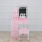 Ensemble de coiffeuse avec miroir et lampe, coiffeuse avec tabouret