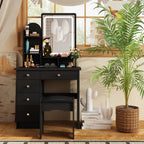 Ensemble de coiffeuse avec miroir et lampe, coiffeuse avec tabouret