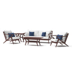 Ensemble de 5 sièges de patio d'extérieur Sunbrella Vaughn
