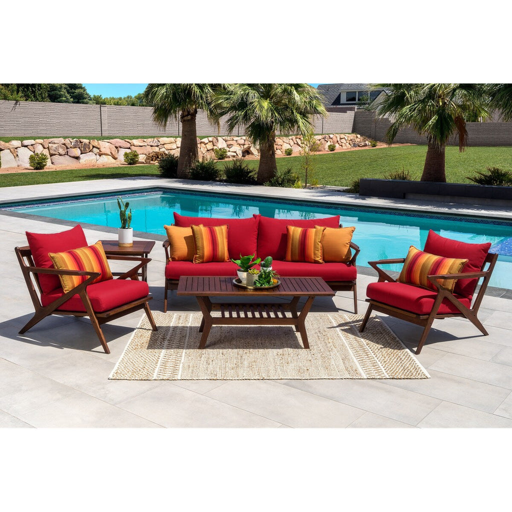 Ensemble de 5 sièges de patio d'extérieur Sunbrella Vaughn