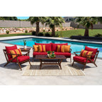 Ensemble de 5 sièges de patio d'extérieur Sunbrella Vaughn