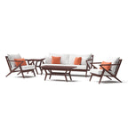 Ensemble de 5 sièges de patio d'extérieur Sunbrella Vaughn