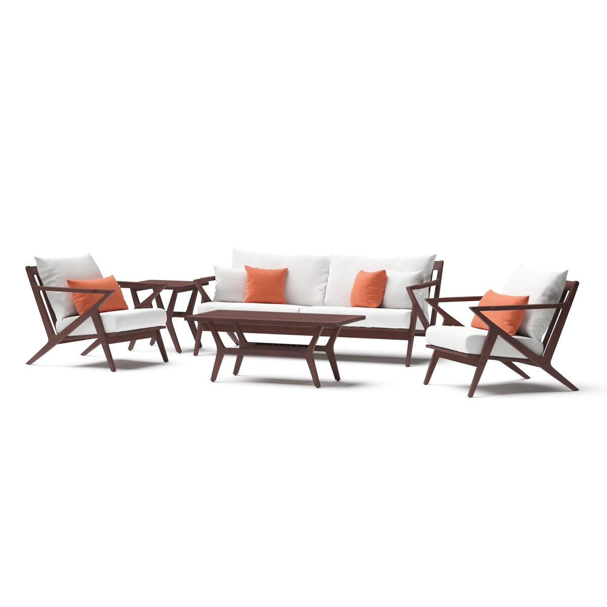 Ensemble de 5 sièges de patio d'extérieur Sunbrella Vaughn
