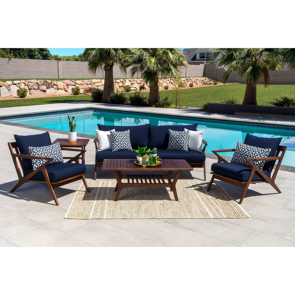 Ensemble de 5 sièges de patio d'extérieur Sunbrella Vaughn