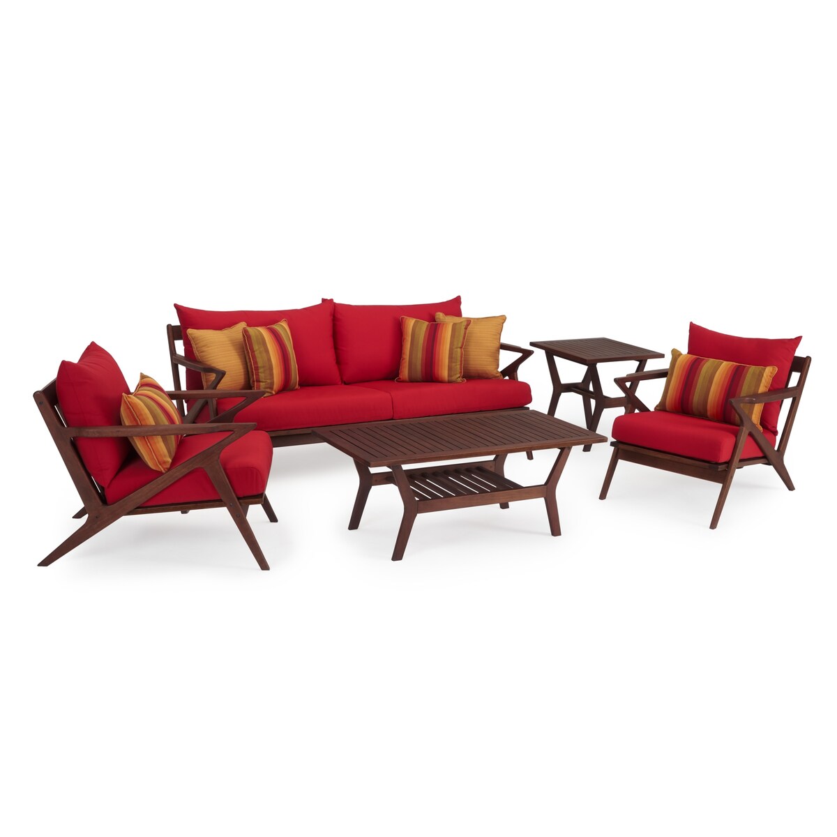 Ensemble de 5 sièges de patio d'extérieur Sunbrella Vaughn