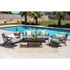 Ensemble de 5 sièges de patio d'extérieur Sunbrella Vaughn