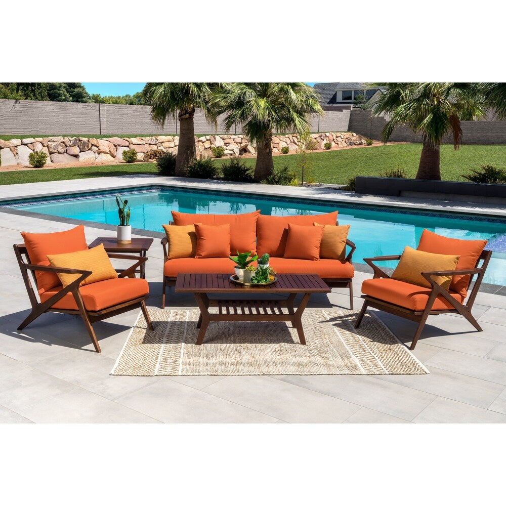 Ensemble de 5 sièges de patio d'extérieur Sunbrella Vaughn