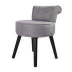 Tabouret de maquillage VEIKOUS avec dossier bas et pieds en bois - 17,3 x 15,7 x 25,1