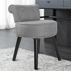 Tabouret de maquillage VEIKOUS avec dossier bas et pieds en bois - 17,3 x 15,7 x 25,1