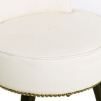 Tabouret de maquillage VEIKOUS avec dossier bas et pieds en bois - 17,3 x 15,7 x 25,1