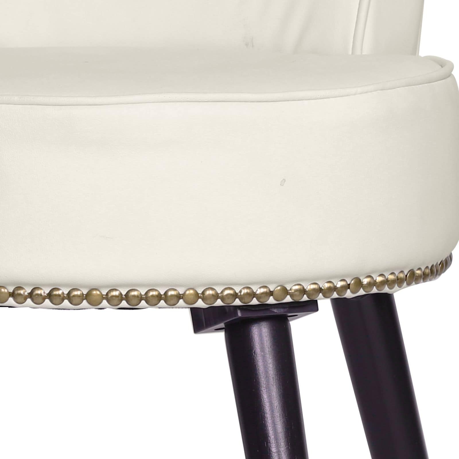 Tabouret de maquillage VEIKOUS avec dossier bas et pieds en bois - 17,3 x 15,7 x 25,1