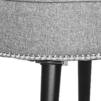 Tabouret de maquillage VEIKOUS avec dossier bas et pieds en bois - 17,3 x 15,7 x 25,1