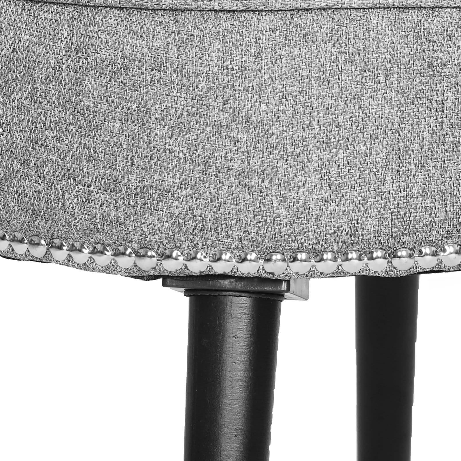 Tabouret de maquillage VEIKOUS avec dossier bas et pieds en bois - 17,3 x 15,7 x 25,1
