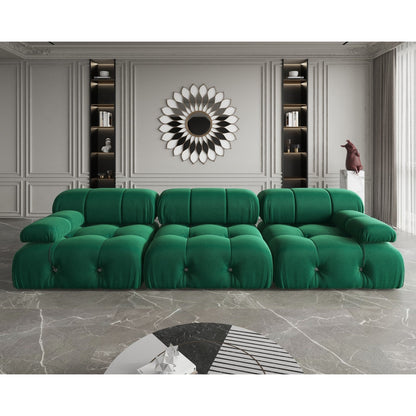 Canapé modulable réversible 3 places en velours
