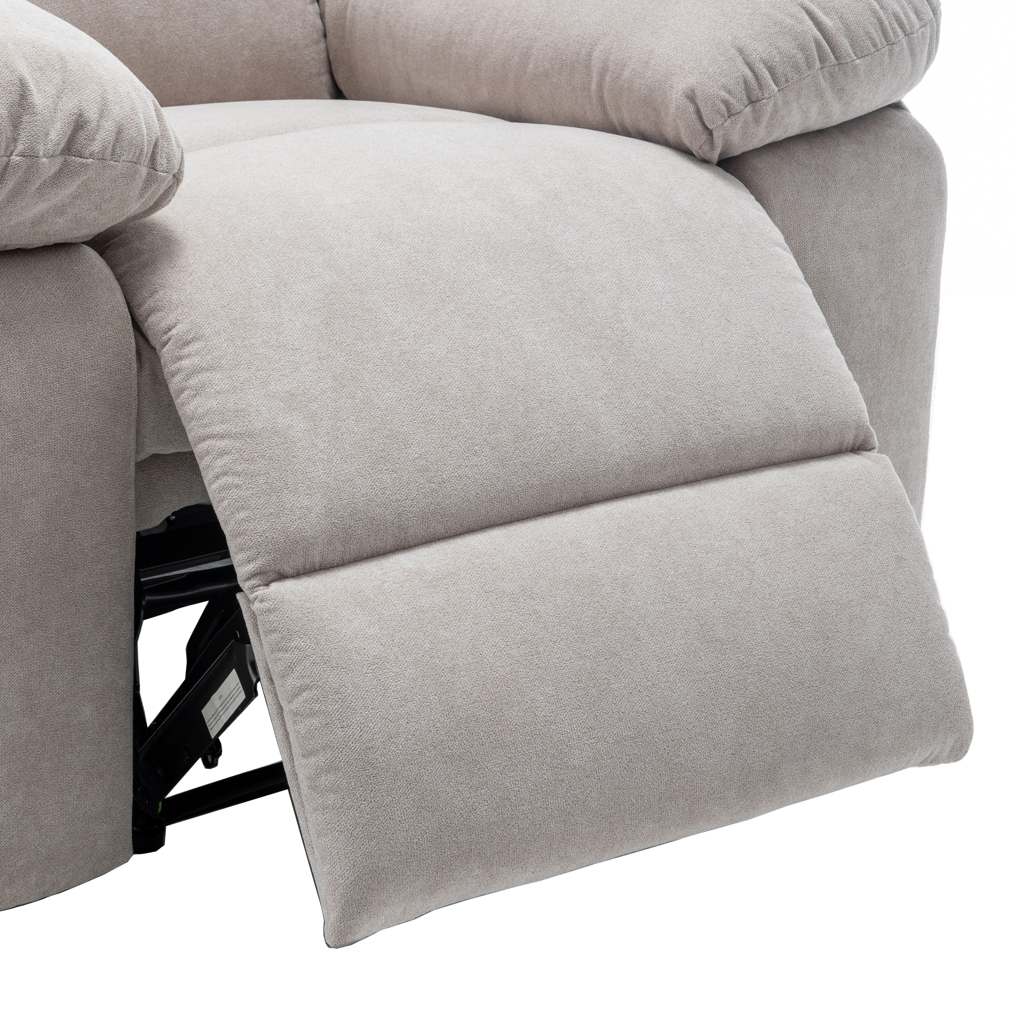 Fauteuil inclinable électrique en velours avec système de massage et de chauffage