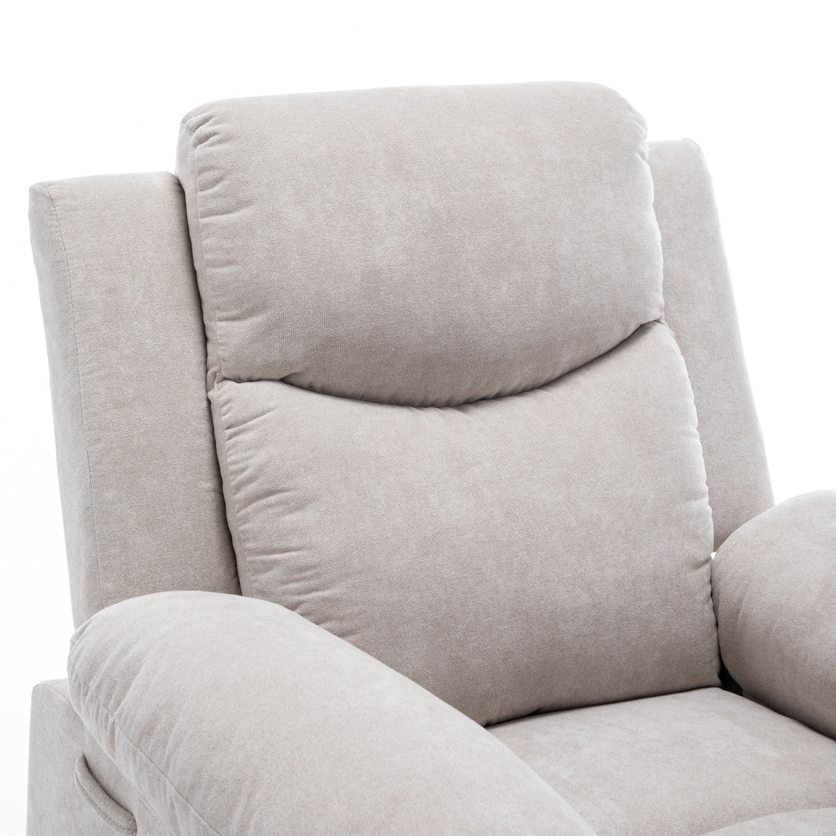 Fauteuil inclinable électrique en velours avec système de massage et de chauffage