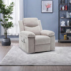 Fauteuil inclinable électrique en velours avec système de massage et de chauffage