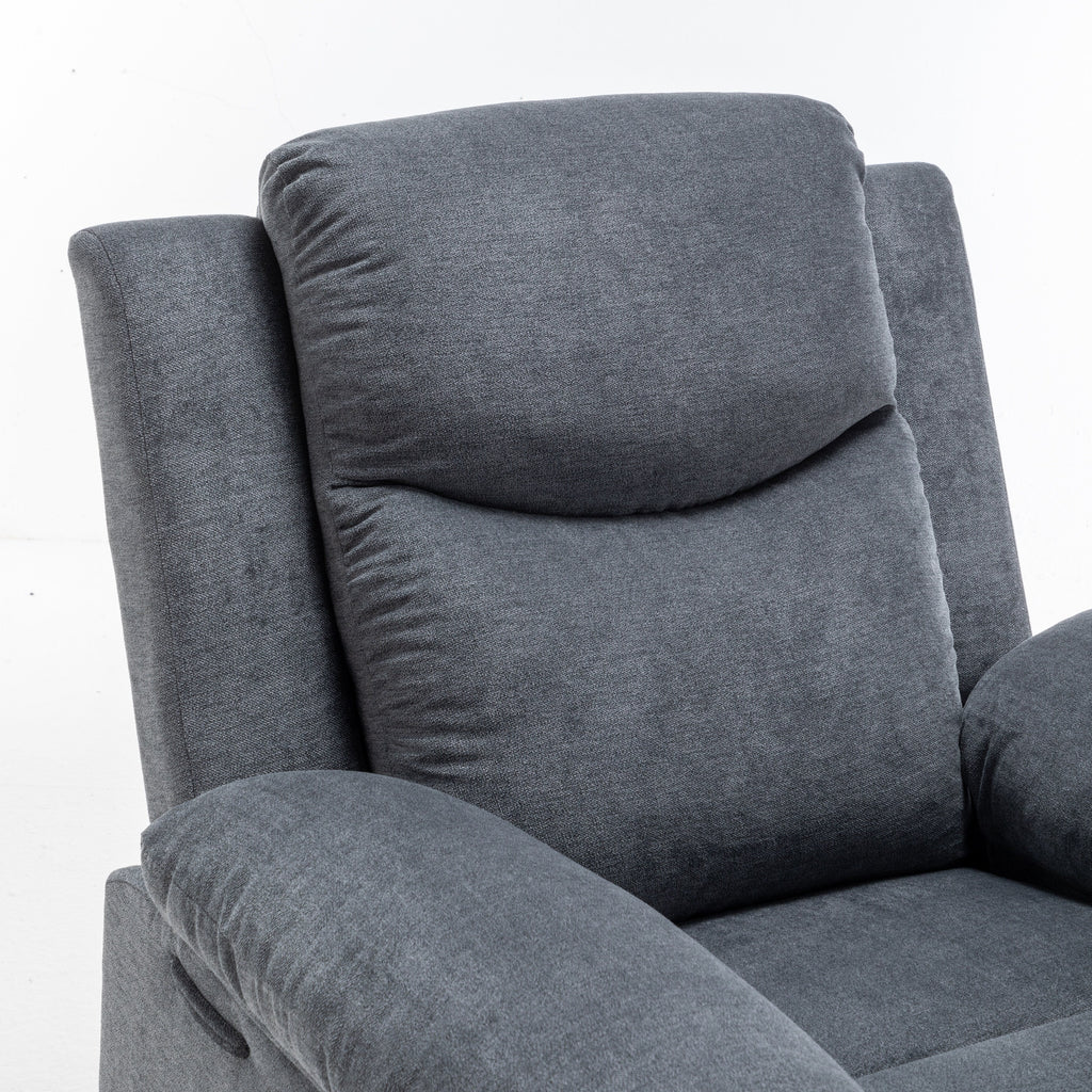 Fauteuil inclinable électrique en velours avec système de massage et de chauffage
