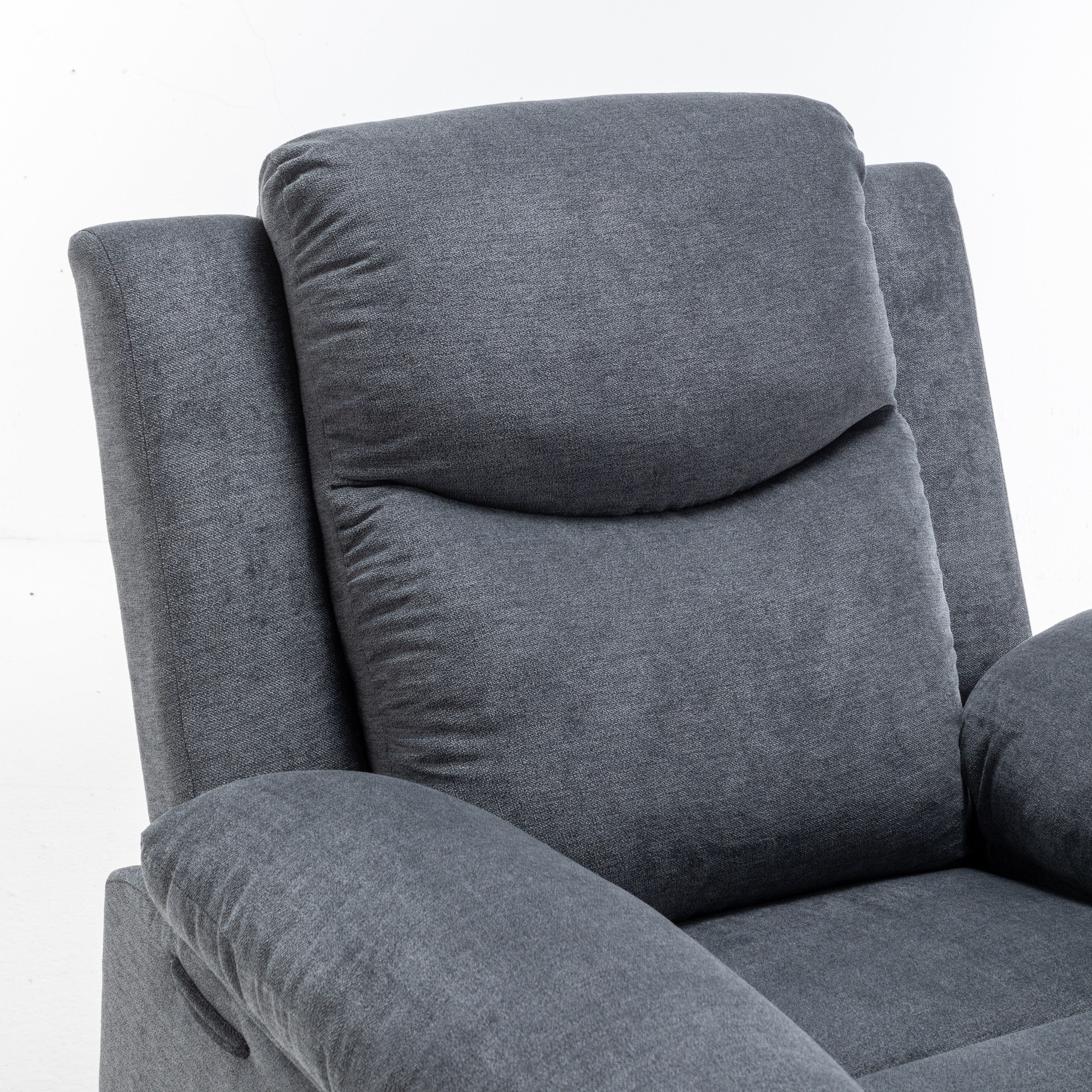 Fauteuil inclinable électrique en velours avec système de massage et de chauffage