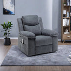 Fauteuil inclinable électrique en velours avec système de massage et de chauffage