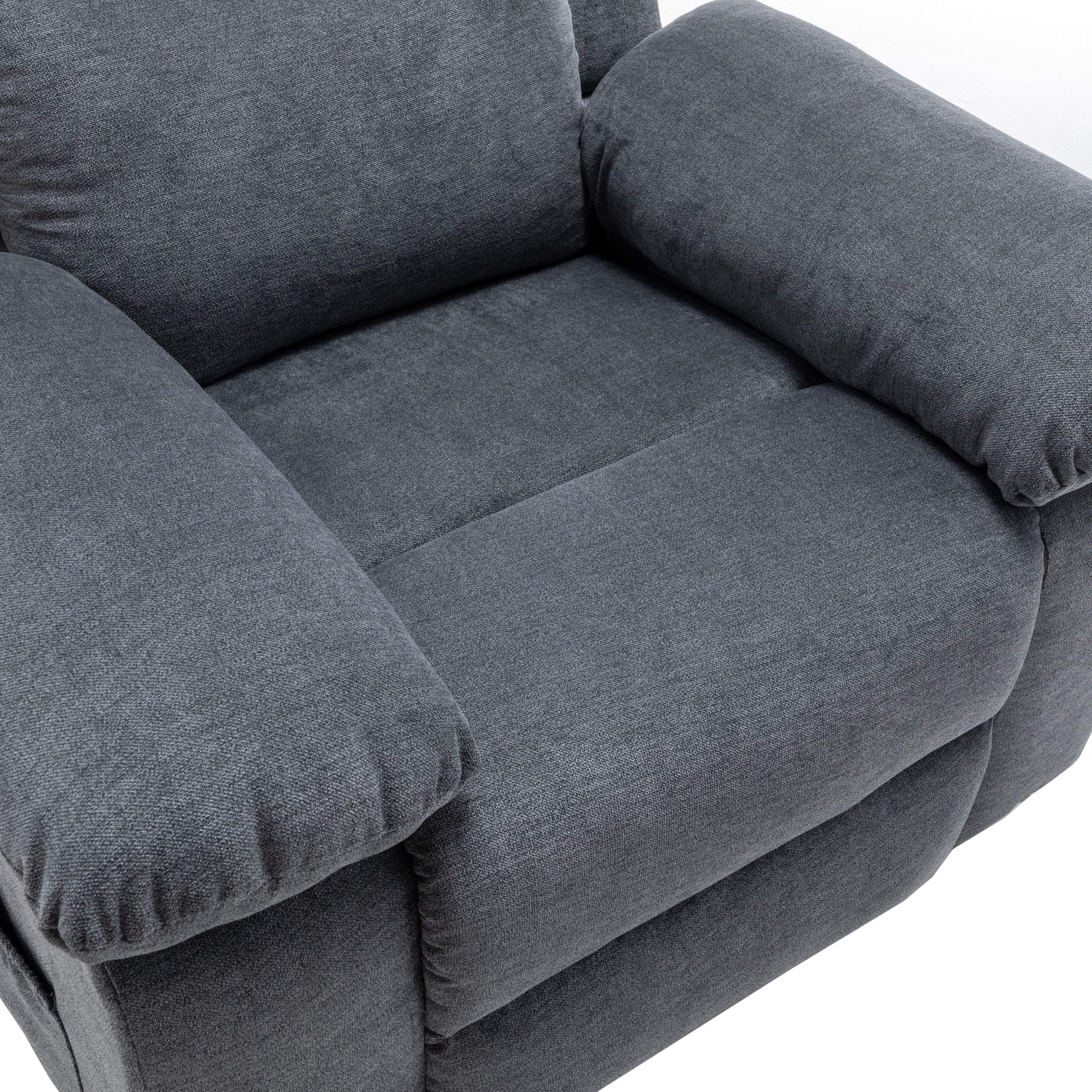 Fauteuil inclinable électrique en velours avec système de massage et de chauffage