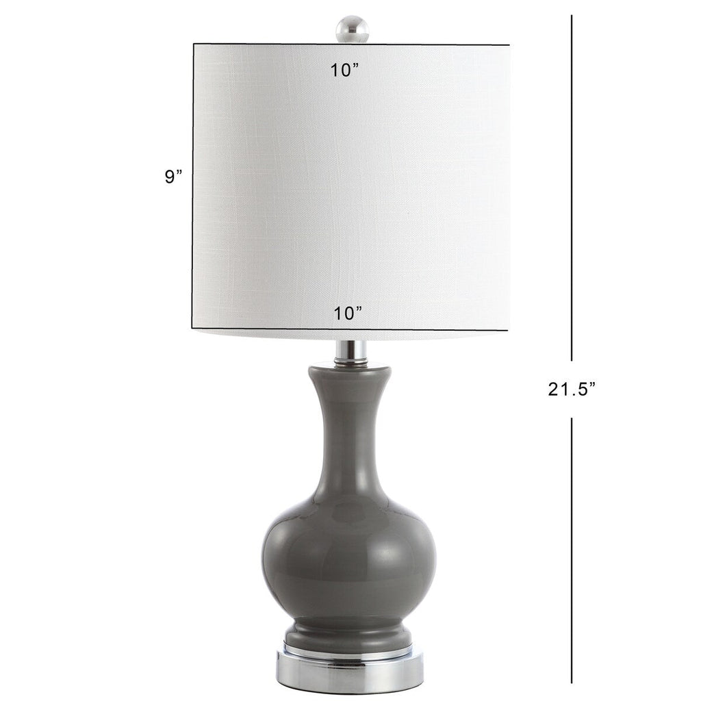 Lampe de table à LED Vermont 22 en verre/métal, blanche (lot de 2) par JONATHAN Y