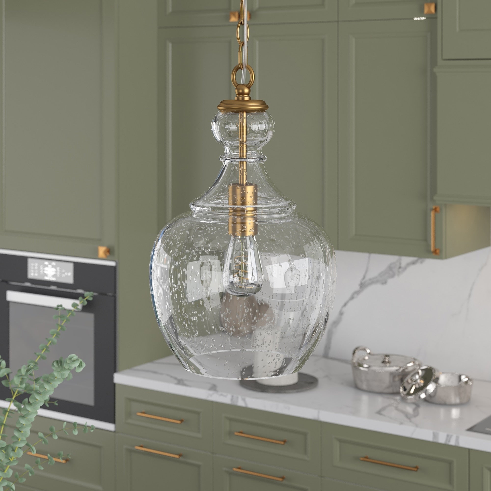 Suspension Verona 11 large avec abat-jour en verre - 11 large