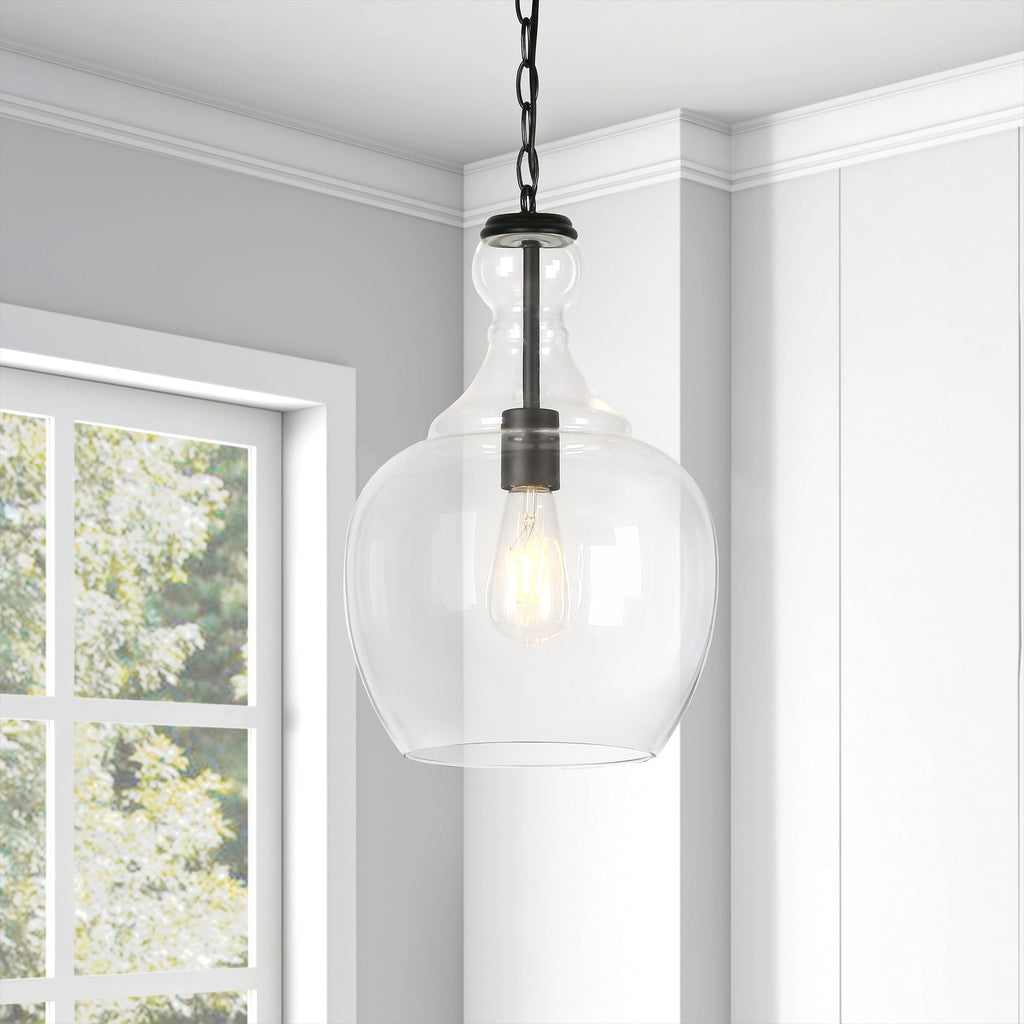 Suspension Verona 11 large avec abat-jour en verre - 11 large