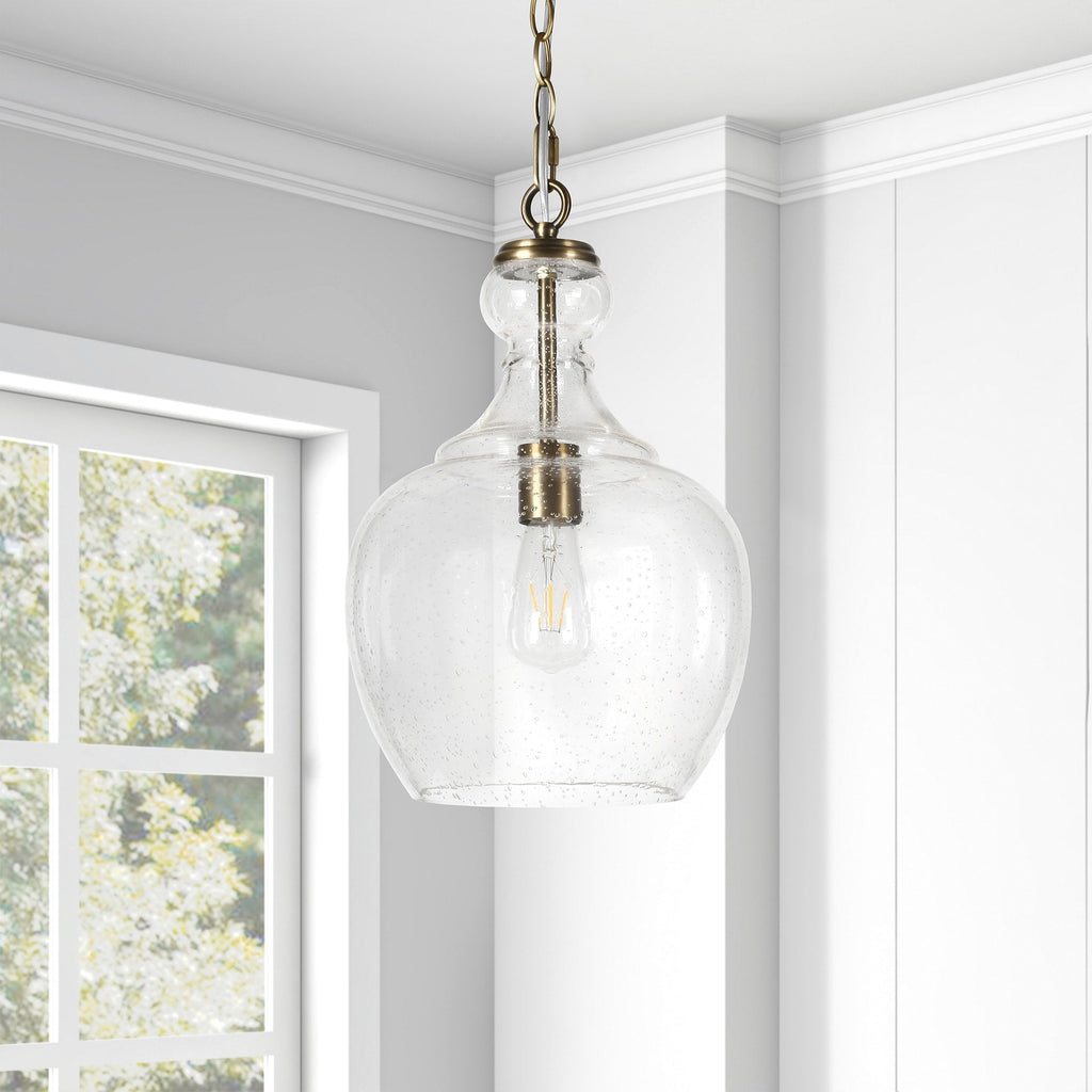 Suspension Verona 11 large avec abat-jour en verre - 11 large