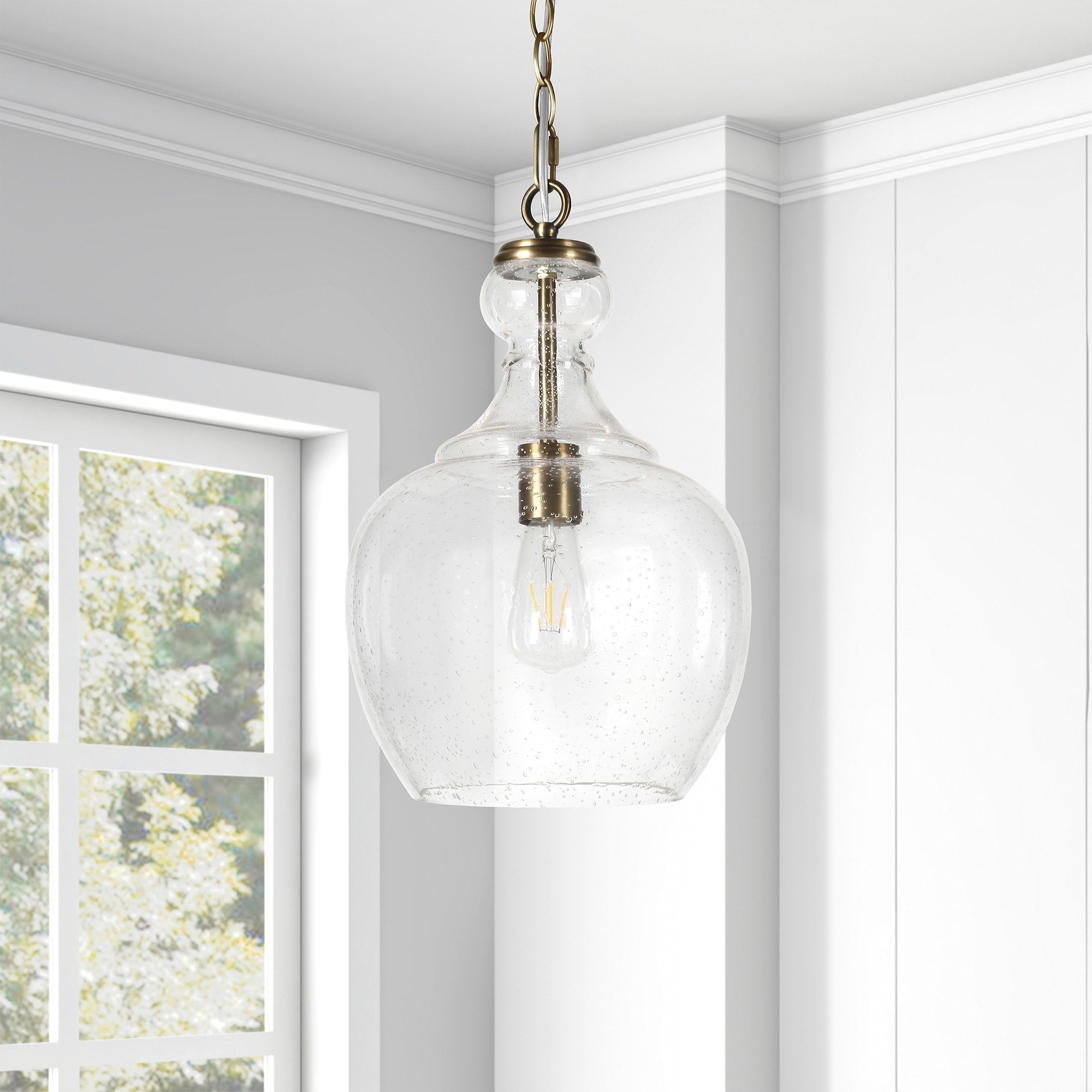 Suspension Verona 11 large avec abat-jour en verre - 11 large